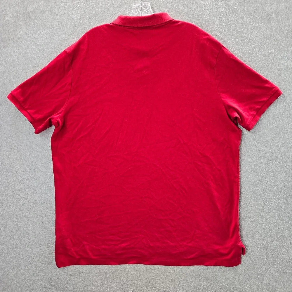 Polo Ralph Lauren Men Polo Shirt XL‎ Red Logo Blue Pony Short Sleeve